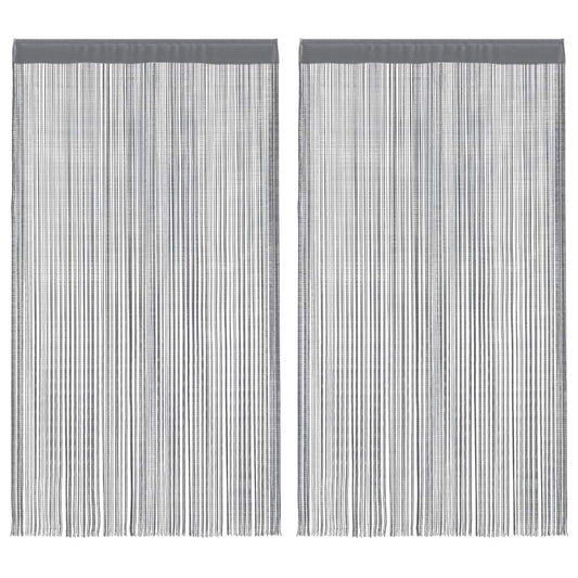 vidaXL Κουρτίνες με Κορδόνι 2 τεμ. Ανθρακί 140x250 εκ.