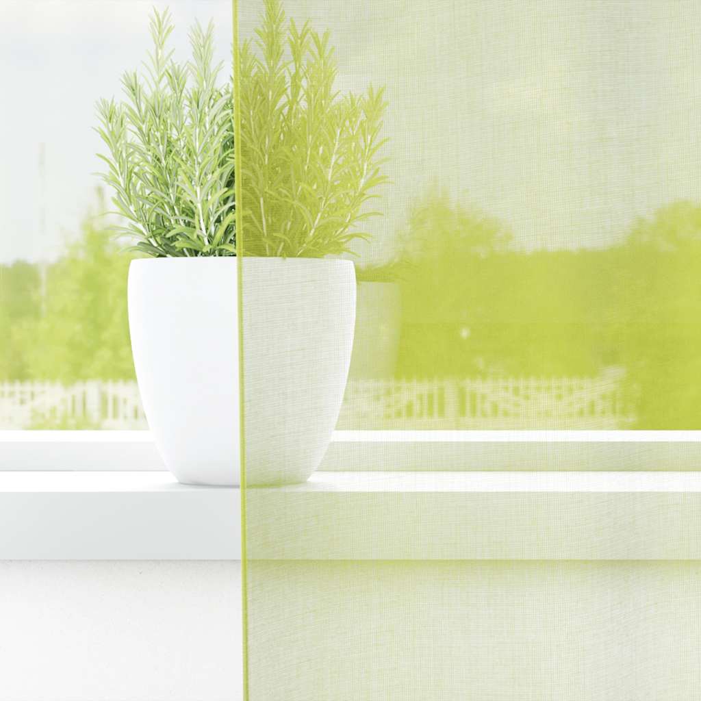 vidaXL Κουρτίνες Voile με ροδέλες 2 τεμάχια Apple Green 140x140 cm