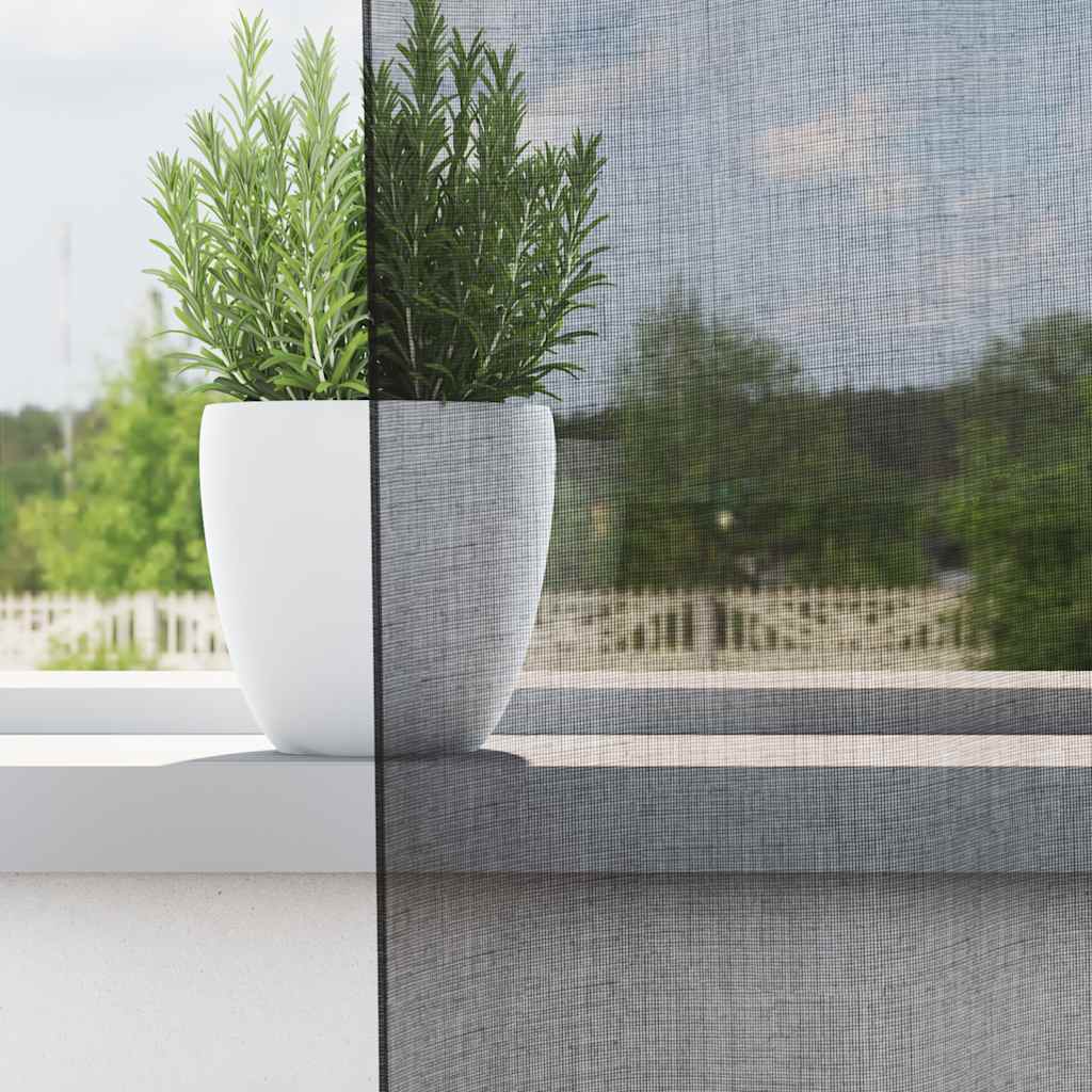 vidaXL Κουρτίνες Voile με ροδέλες 2 τεμάχια Μαύρο 140x245 εκ.