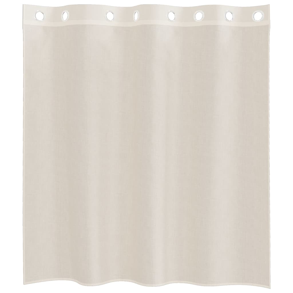 vidaXL Κουρτίνες Voile με ροδέλες 2 τεμάχια Κρεμ 140x140 εκ.
