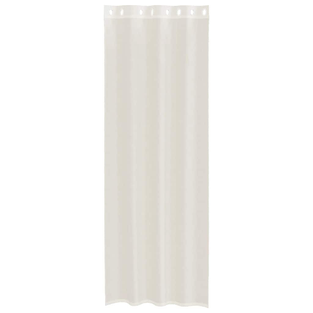 vidaXL Κουρτίνες Voile με ροδέλες 2 τεμάχια Κρεμ 140x300 εκ.