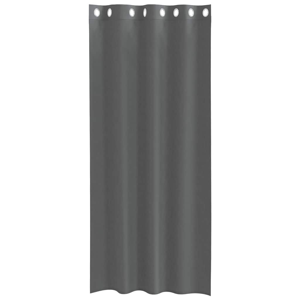 vidaXL Κουρτίνες Voile με ροδέλες 2 τεμάχια Σκούρο Γκρι 140x225 εκ.