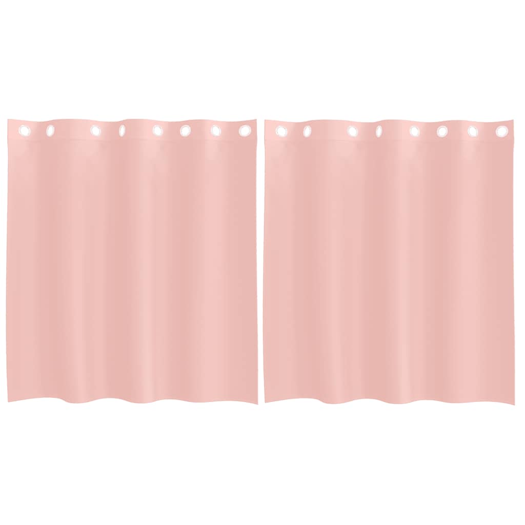 vidaXL Κουρτίνες Voile με ροδέλες 2 τεμάχια Ροζ 140x140 εκ.