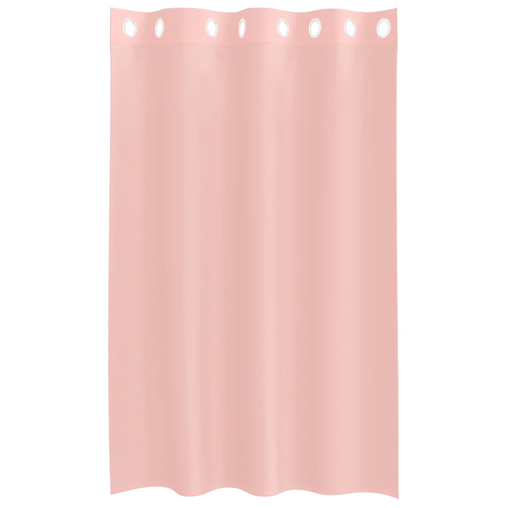 vidaXL Κουρτίνες Voile με ροδέλες 2 τεμάχια Ροζ 140x175 εκ.
