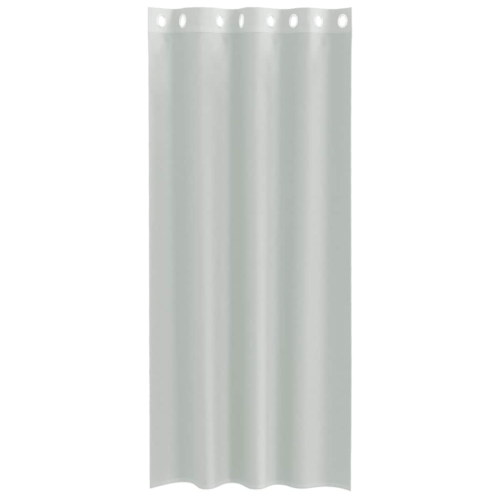 vidaXL Κουρτίνες Voile με ροδέλες 2 τεμάχια Ανοιχτό Γκρι 140x245 εκ.