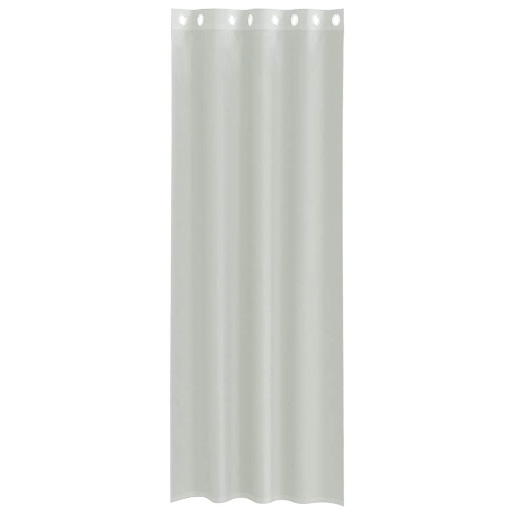 vidaXL Κουρτίνες Voile με ροδέλες 2 τεμάχια Ανοιχτό Γκρι 140x260 εκ.