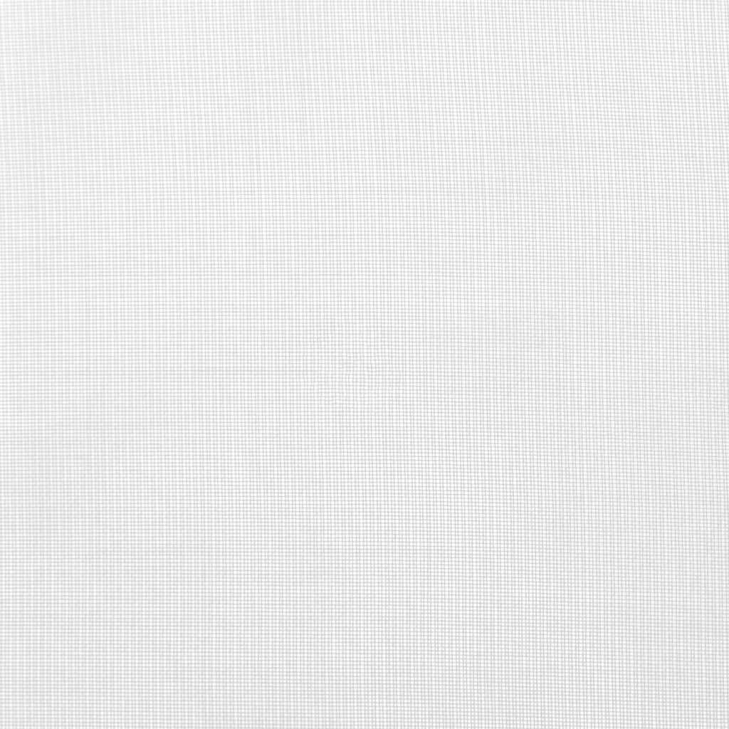 vidaXL Voile κουρτίνες με ροδέλες 2 τεμάχια Λευκό