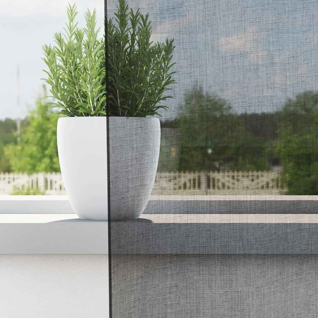 vidaXL Κουρτίνες Voile με τσέπες ράβδου 2 τεμάχια Μαύρο