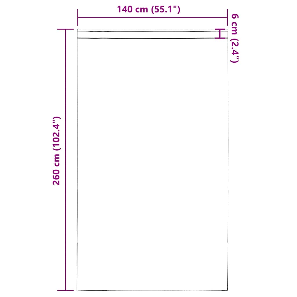 vidaXL Κουρτίνες Voile με τσέπες ράβδου 2 τεμάχια Καφέ