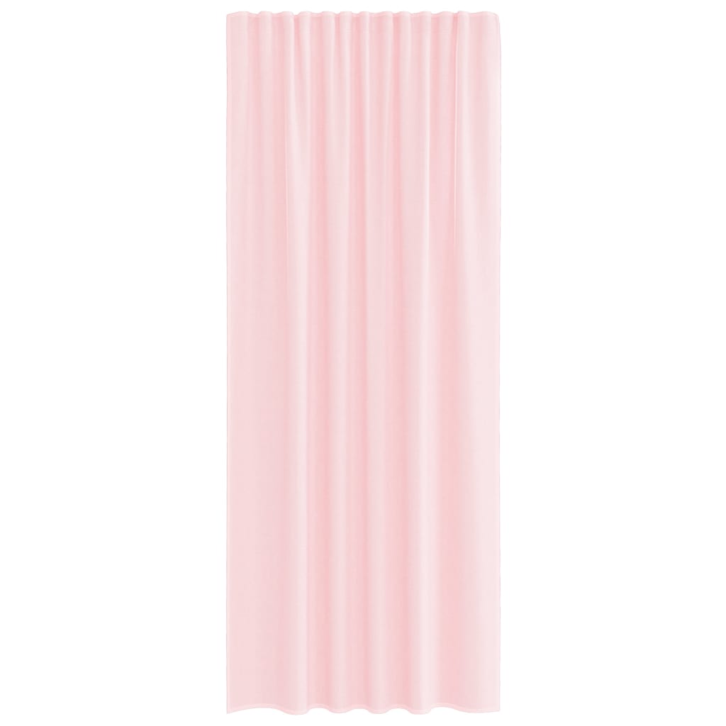 vidaXL Voile κουρτίνες με τσέπες ράβδου 2 τεμάχια Ανοιχτό Ροζ