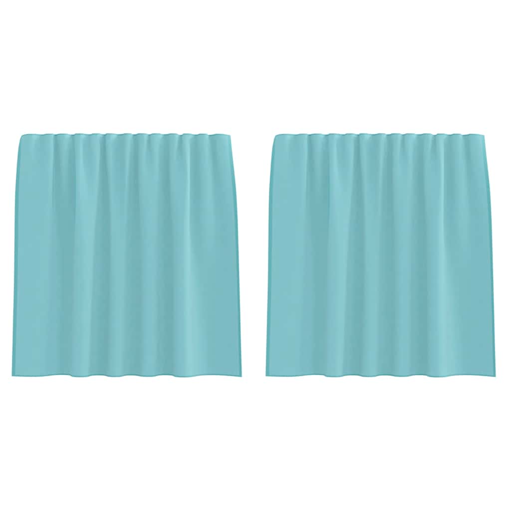 vidaXL Κουρτίνες Voile με τσέπες ράβδου 2 τεμάχια Τιρκουάζ