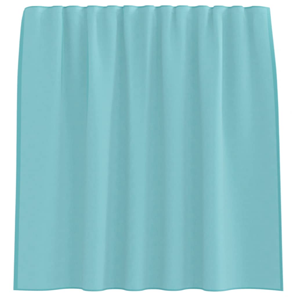 vidaXL Κουρτίνες Voile με τσέπες ράβδου 2 τεμάχια Τιρκουάζ