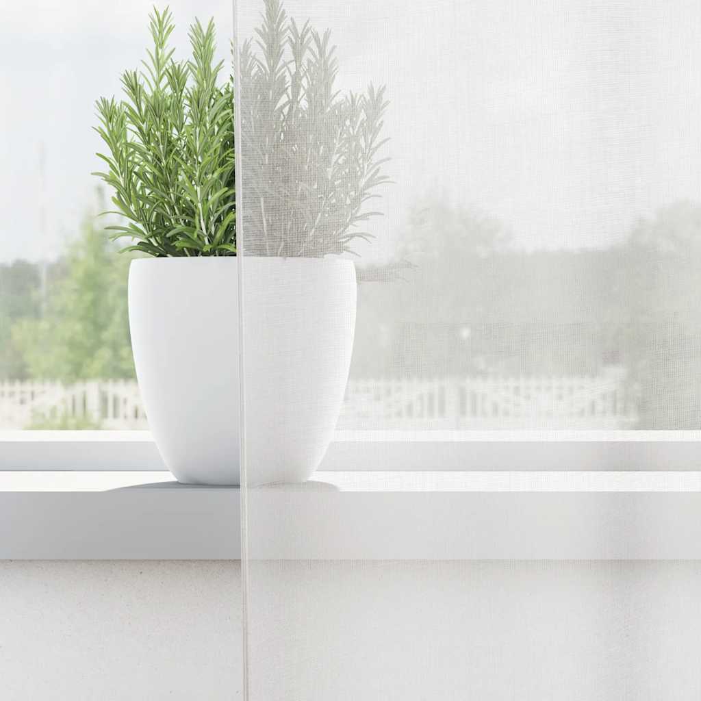 vidaXL Κουρτίνες Voile με τσέπες ράβδου 2 τεμάχια Λευκό