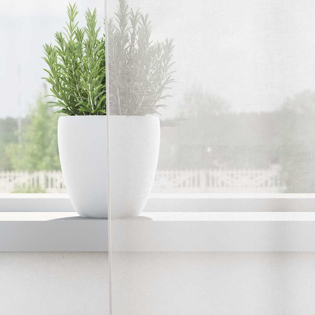 vidaXL Κουρτίνες Voile με τσέπες ράβδου 2 τεμάχια Λευκό