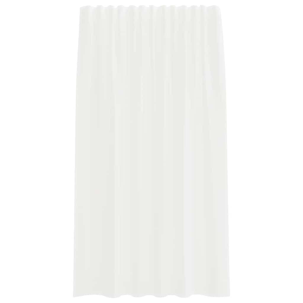 vidaXL Κουρτίνες Voile με τσέπες ράβδου 2 τεμάχια Λευκό