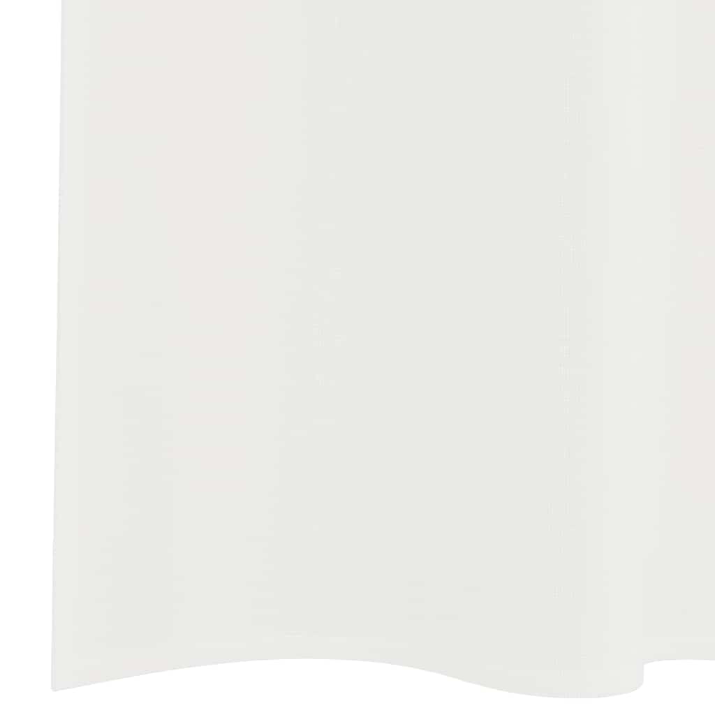 vidaXL Κουρτίνες Voile με τσέπες ράβδου 2 τεμάχια Λευκό