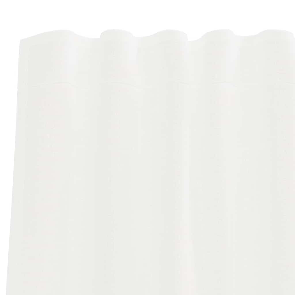 vidaXL Κουρτίνες Voile με τσέπες ράβδου 2 τεμάχια Λευκό