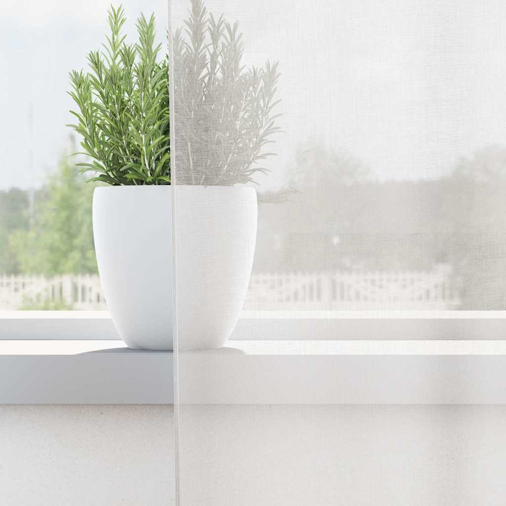 vidaXL Κουρτίνες Voile με τσέπες ράβδου 2 τεμάχια Λευκό