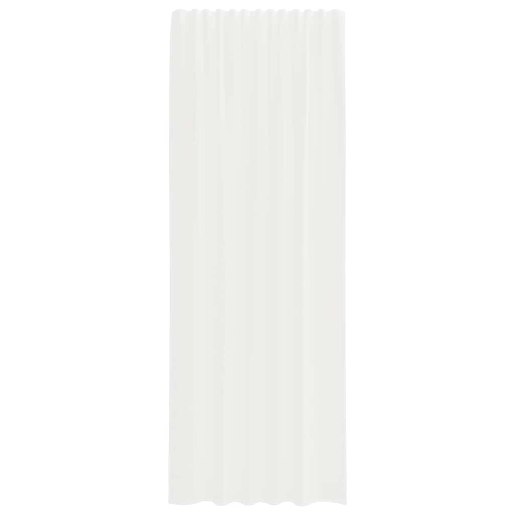vidaXL Κουρτίνες Voile με τσέπες ράβδου 2 τεμάχια Λευκό
