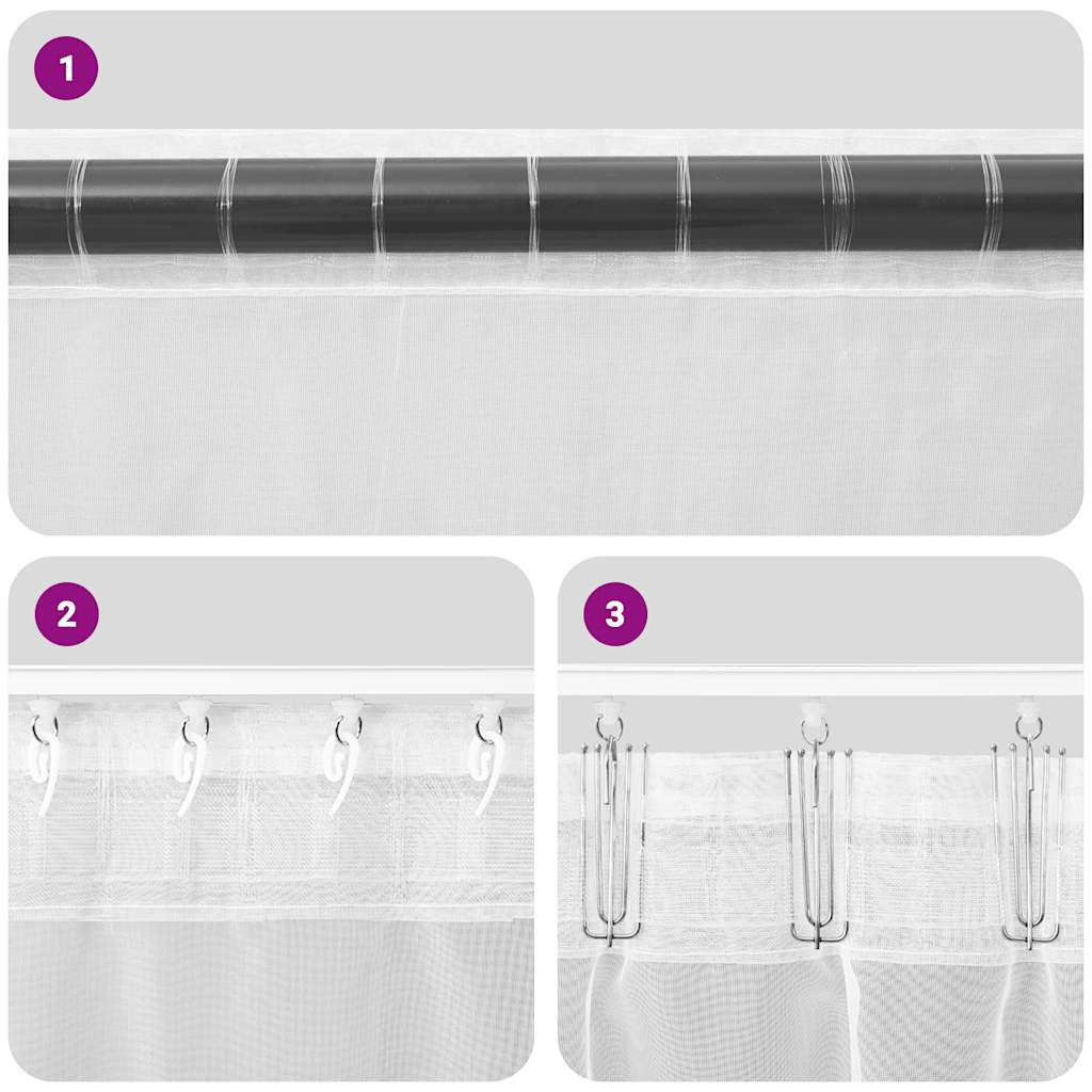 vidaXL Κουρτίνες Voile με Καρτέλα Κορυφή 2 τεμάχια Καφέ