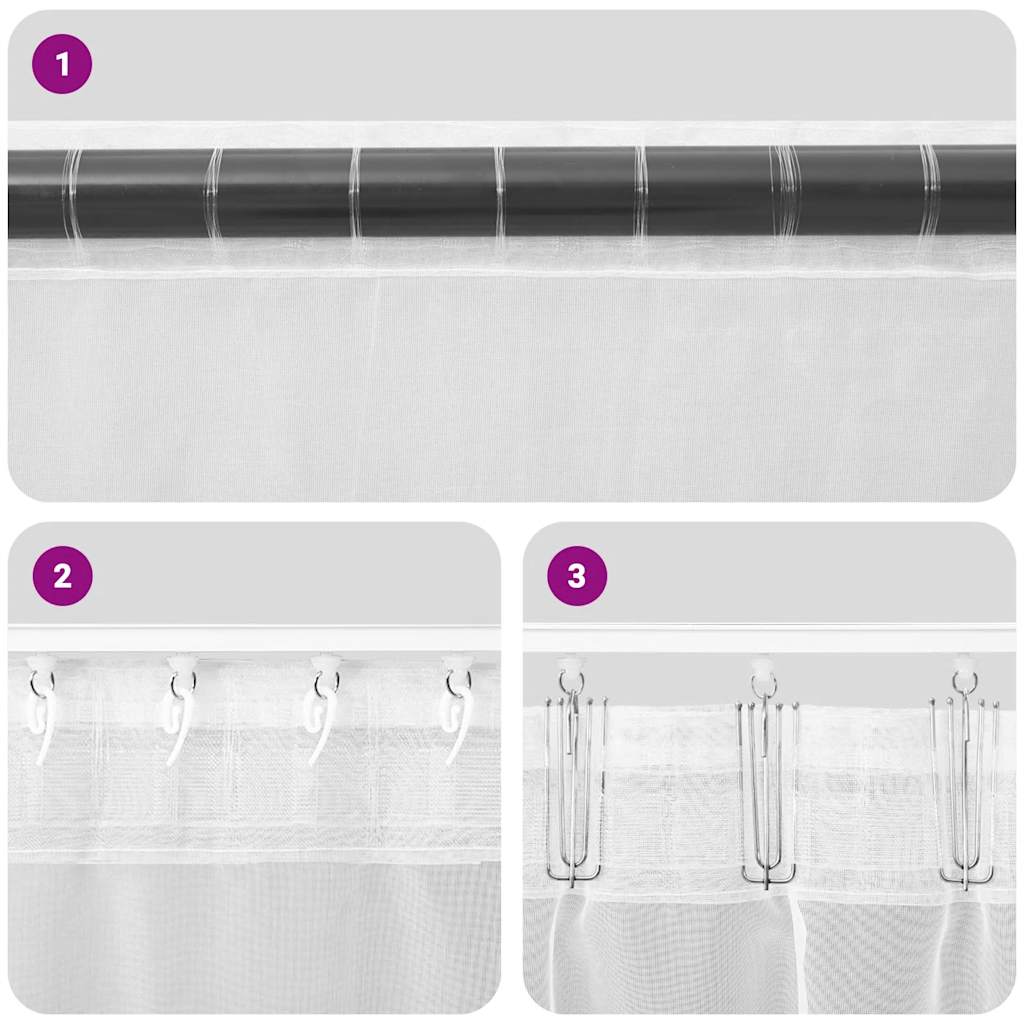 vidaXL Κουρτίνες Voile με Καρτέλα Κορυφή 2 τεμάχια Καφέ