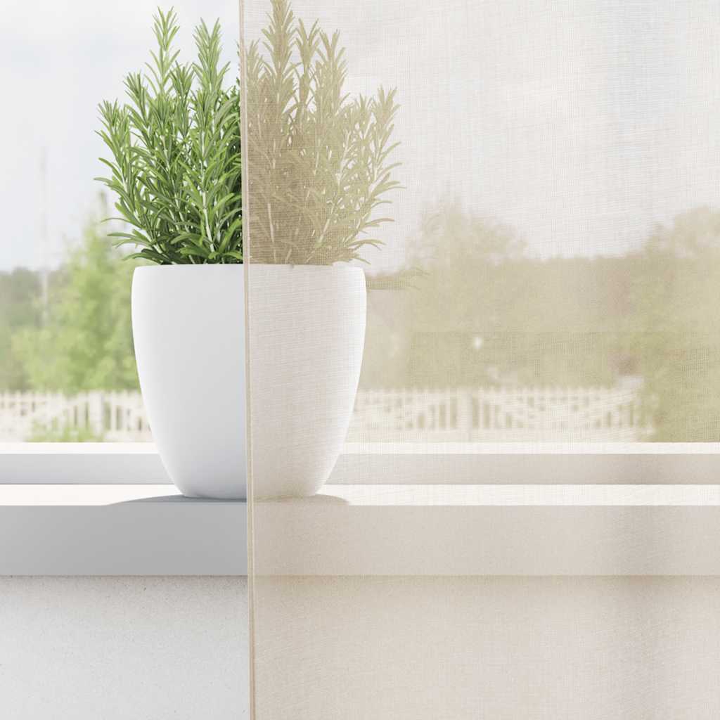 vidaXL Κουρτίνες Voile με Καρτέλα Κορυφή 2 τεμάχια Κρεμ