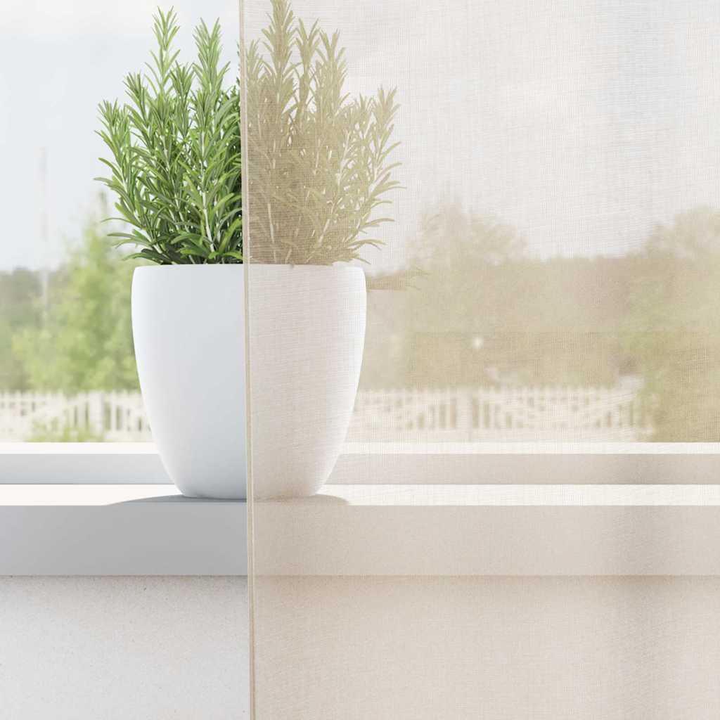 vidaXL Κουρτίνες Voile με Καρτέλα Κορυφή 2 τεμάχια Κρεμ