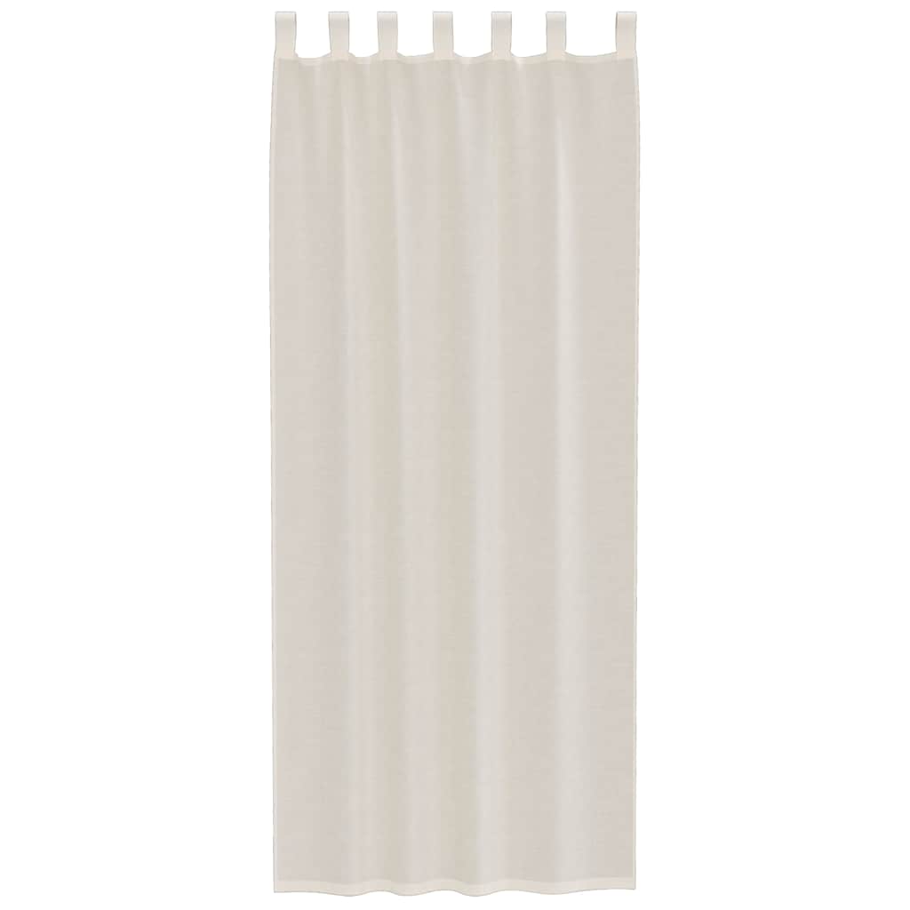vidaXL Κουρτίνες Voile με Καρτέλα Κορυφή 2 τεμάχια Κρεμ