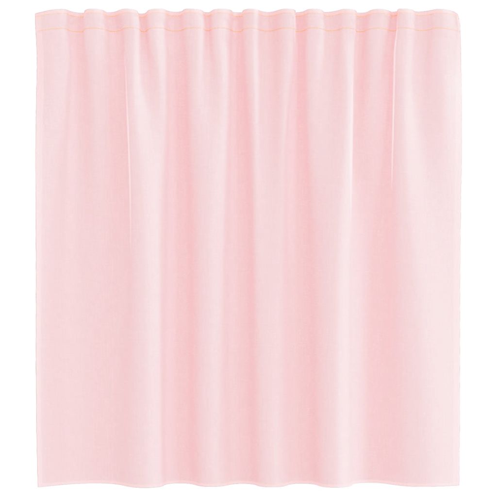 vidaXL Κουρτίνες Voile με Θηλιές 2 τεμ. Ανοιχτό Ροζ 140x140 εκ.