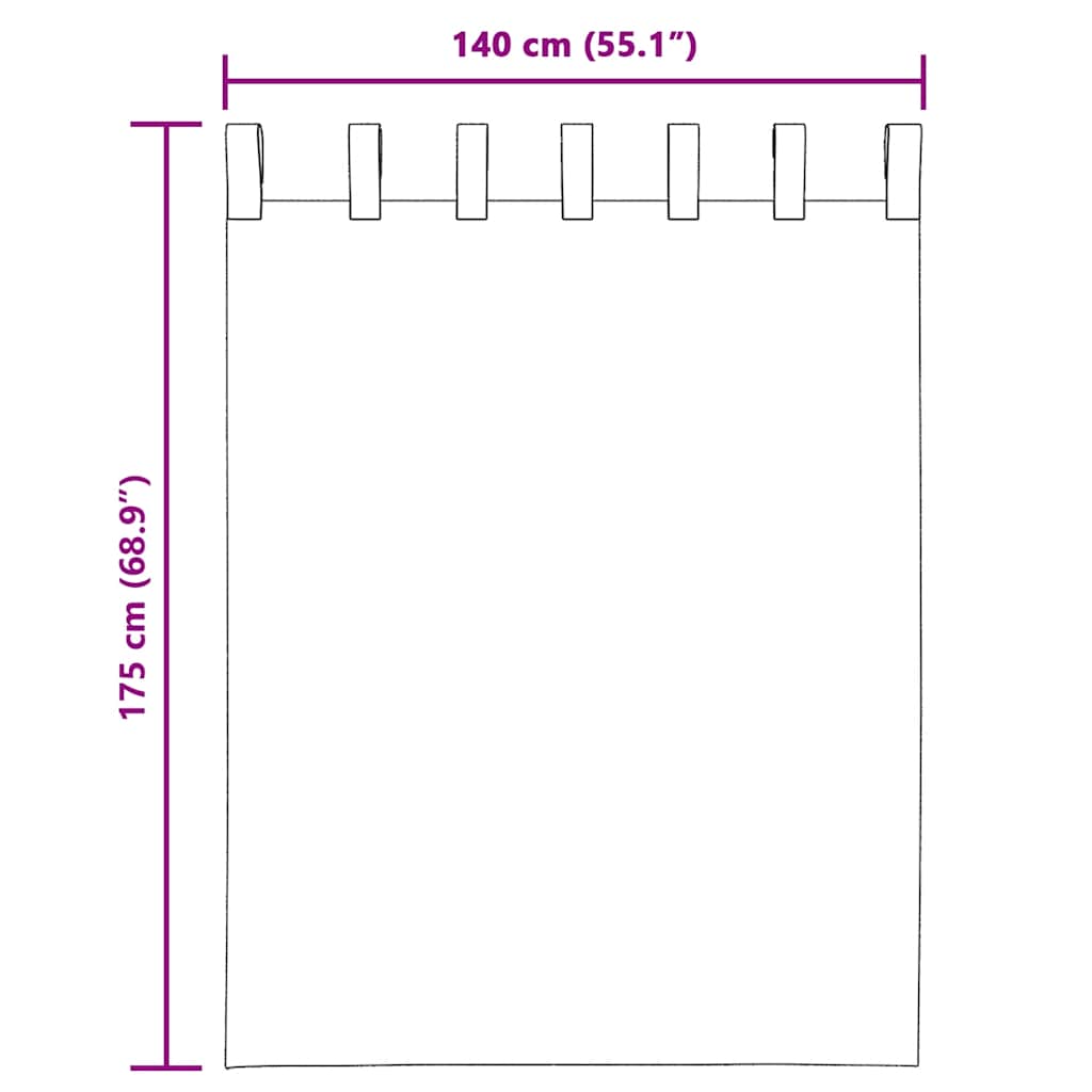 vidaXL Κουρτίνες Voile με Θηλιές 2 τεμ. Ανοιχτό Ροζ 140x175 εκ.