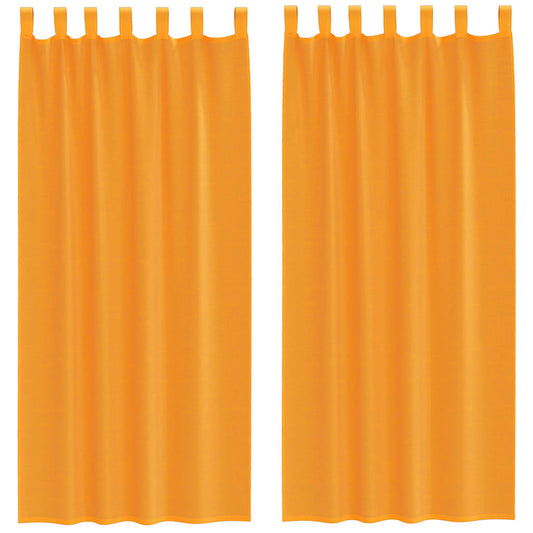 vidaXL Κουρτίνες Voile με βρόχους 2 τεμάχια Πορτοκαλί 140x245 εκ.
