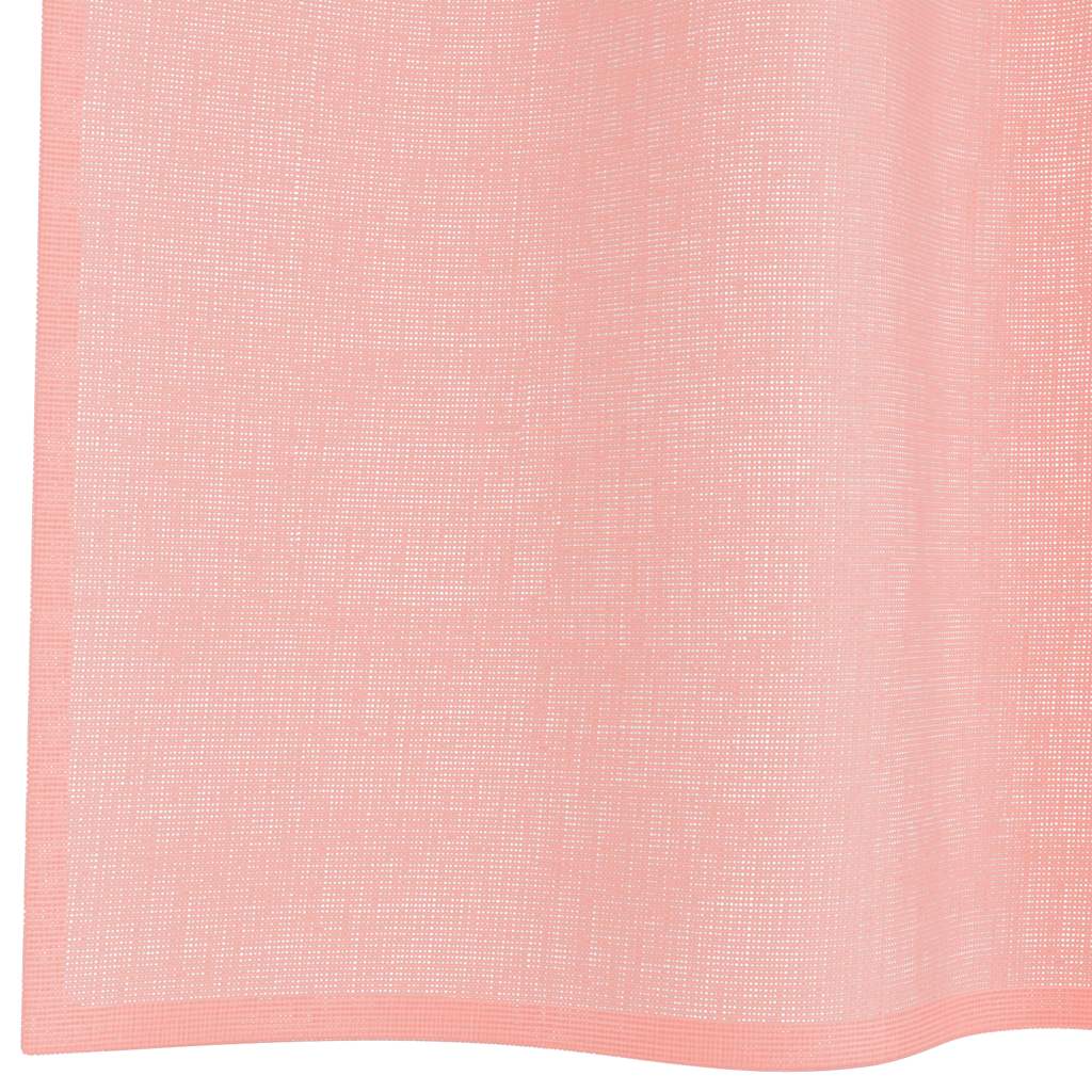 vidaXL Κουρτίνες Voile με Θηλιές 2 τεμ. Ροζ 140x245 εκ.