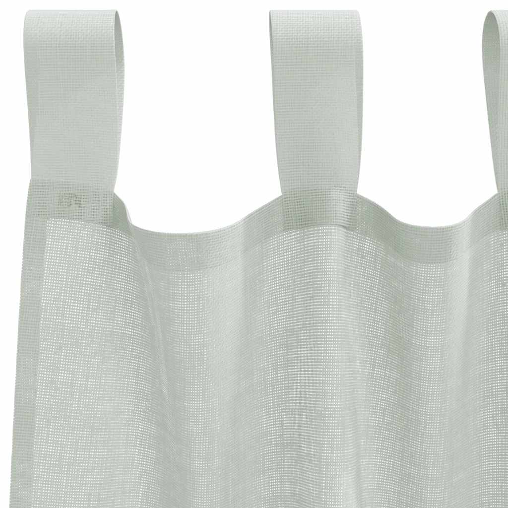 vidaXL Κουρτίνες Voile με Θηλιές 2 τεμ. Ανοιχτό Γκρι 140x140 εκ.