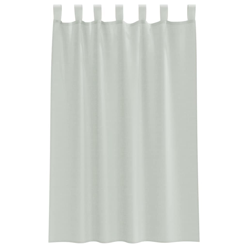 vidaXL Κουρτίνες Voile με Θηλιές 2 τεμ. Ανοιχτό Γκρι 140x175 εκ.