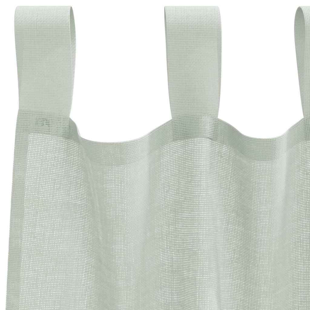 vidaXL Κουρτίνες Voile με Θηλιές 2 τεμ. Ανοιχτό Γκρι 140x175 εκ.