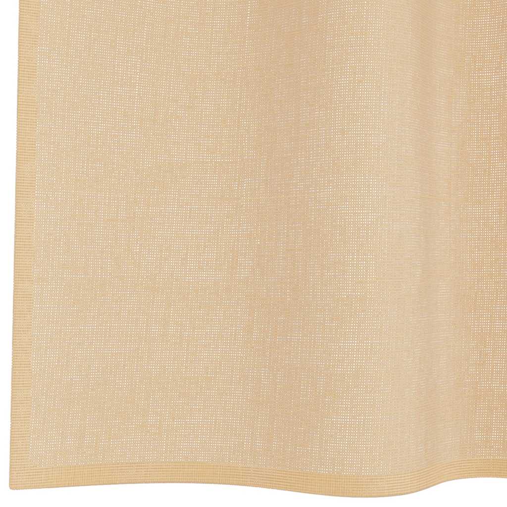 vidaXL Κουρτίνες Voile με βρόχους 2 τεμάχια Άμμος 140x140 cm