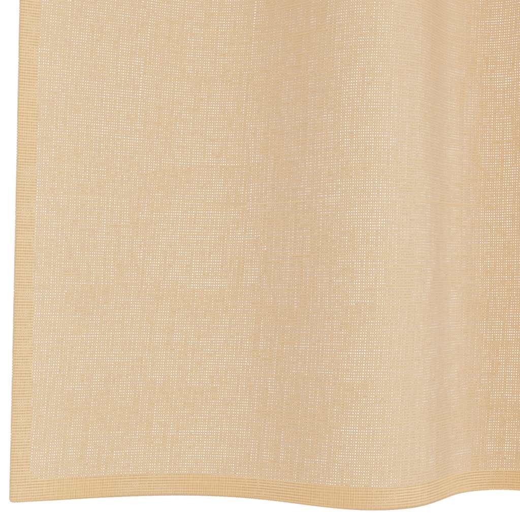 vidaXL Κουρτίνες Voile με βρόχους 2 τεμάχια Άμμος 140x245 cm