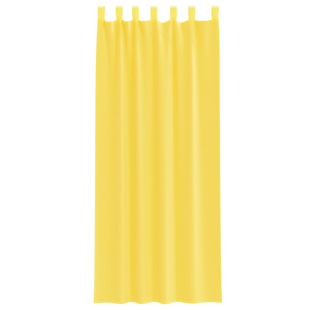 vidaXL Κουρτίνες Voile με Θηλιές 2 τεμ. Κίτρινες 140x260 εκ.
