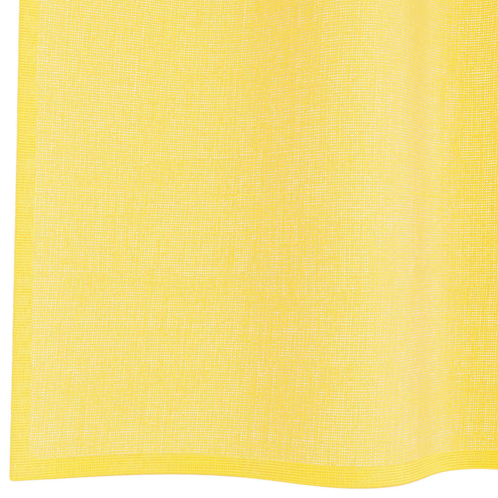 vidaXL Κουρτίνες Voile με Θηλιές 2 τεμ. Κίτρινες 140x260 εκ.