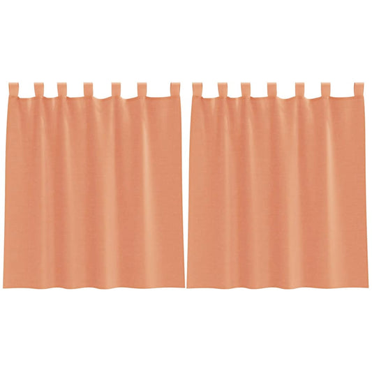 vidaXL Κουρτίνες Voile με βρόχους 2 τεμάχια Τερακότα 140x140 cm