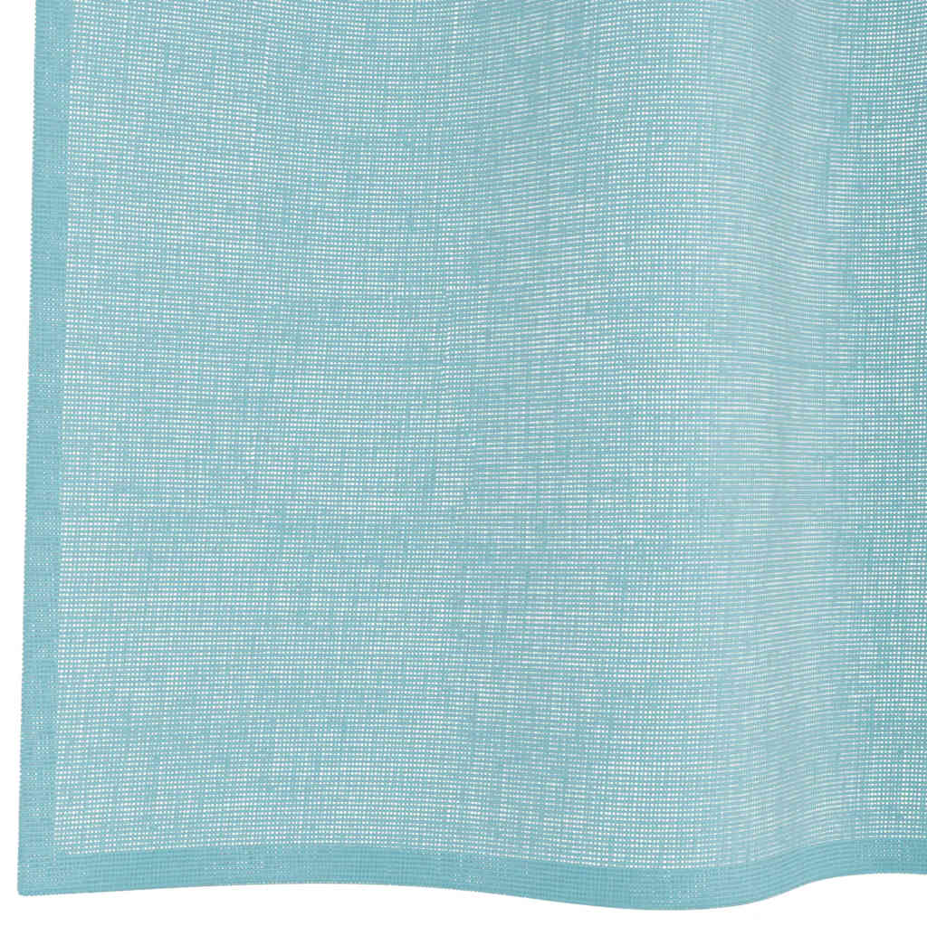 vidaXL Κουρτίνες Voile με Θηλιές 2 τεμ. Τυρκουάζ 140x175 εκ.