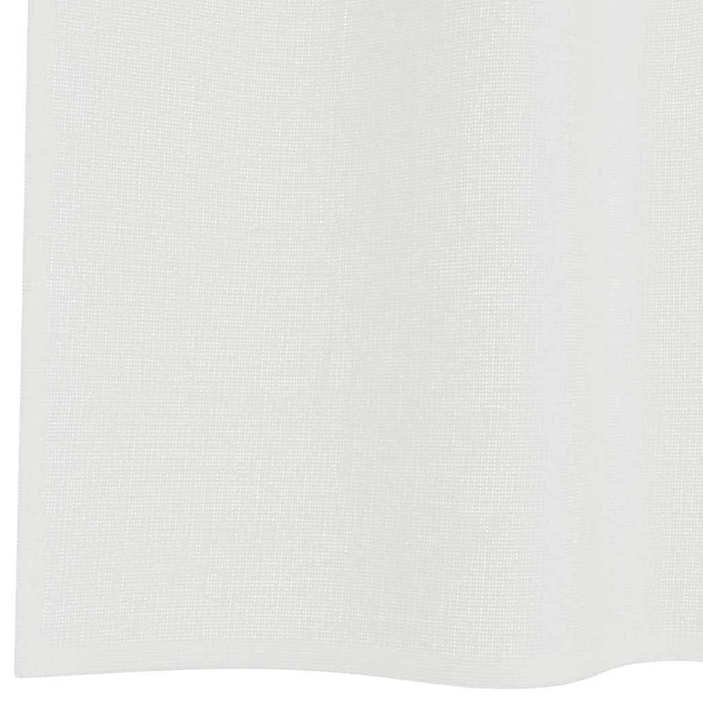 vidaXL Κουρτίνες Voile με βρόχους 2 τεμάχια Λευκό 140x225 cm