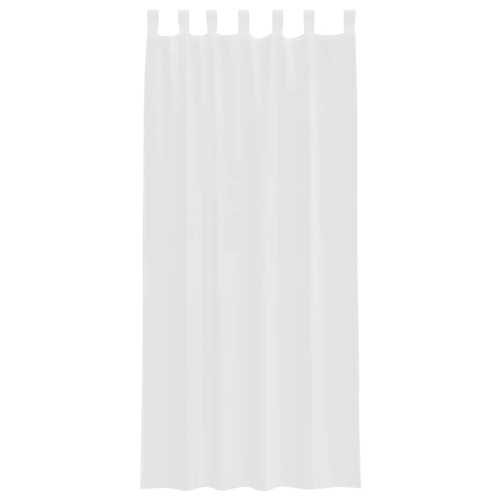 vidaXL Κουρτίνες Voile με βρόχους 2 τεμάχια Λευκό 140x245 cm