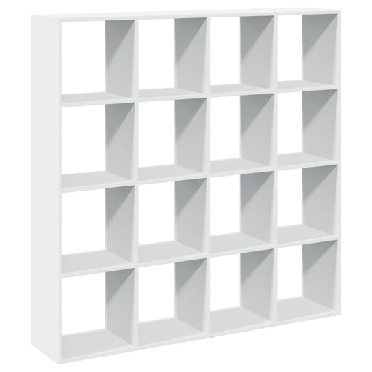 vidaXL Βιβλιοθήκη Λευκή 137,5x29x137,5 εκ. από Επεξεργασμένο Ξύλο