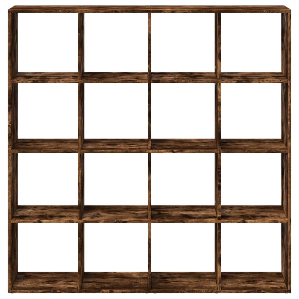 vidaXL Βιβλιοθήκη Καπνιστή Δρυς 137,5x29x137,5εκ. Επεξεργασμένο Ξύλο