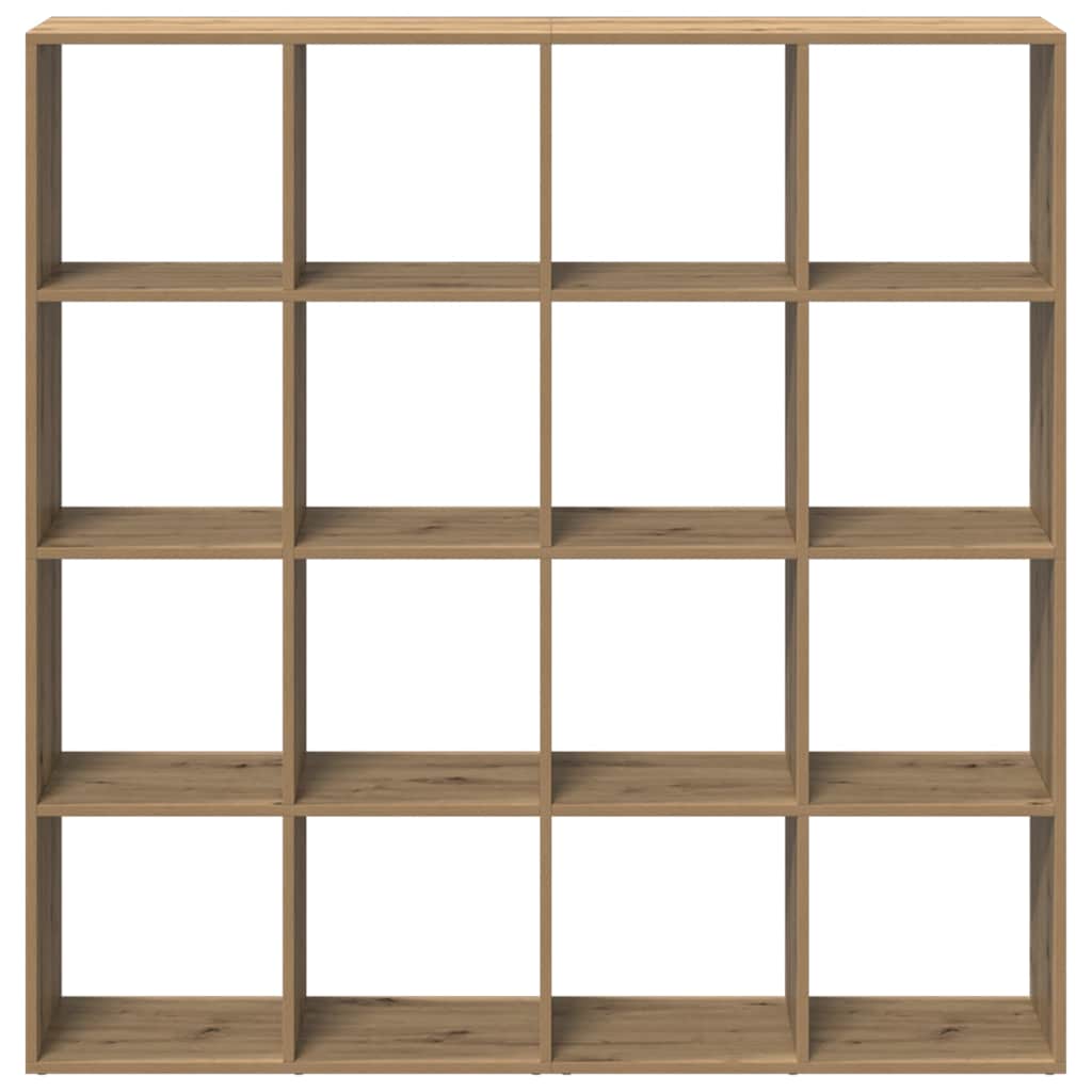 vidaXL Βιβλιοθήκη Αρτισιανή Δρυς 137,5x29x137,5 εκ. Επεξεργασμένο Ξύλο