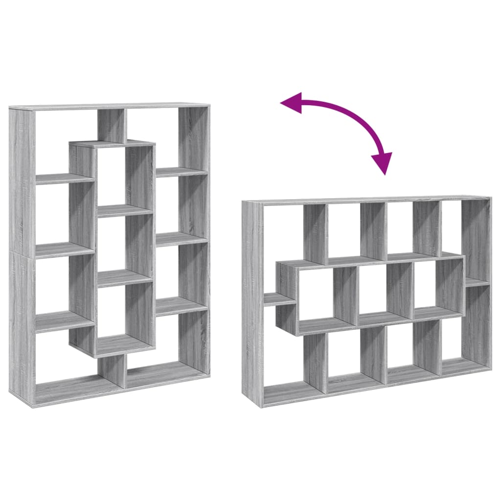 vidaXL Βιβλιοθήκη Γκρι Sonoma 102x29x143 εκ. από Επεξεργασμένο Ξύλο