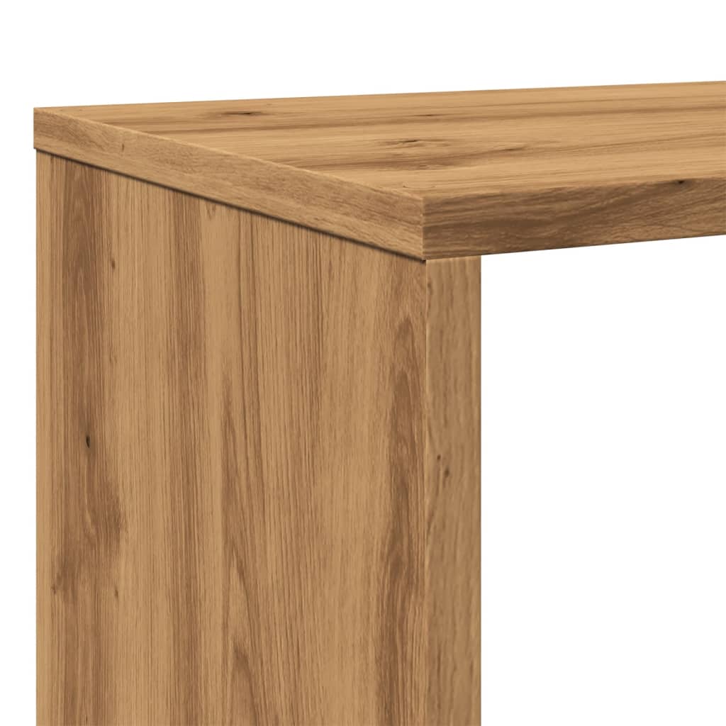 vidaXL Βιβλιοθήκη Αρτισιανή Δρυς 132x29x141,5 εκ. Επεξεργασμένο Ξύλο