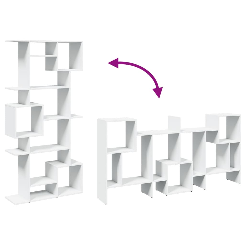 vidaXL Βιβλιοθήκη Λευκή 92x29x188 εκ. από Επεξεργασμένο Ξύλο