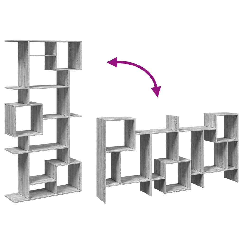 vidaXL Βιβλιοθήκη Γκρι Sonoma 92x29x188 εκ. από Επεξεργασμένο Ξύλο